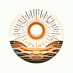 vector of sunrise design 