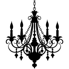 Chandelier vector silhouette