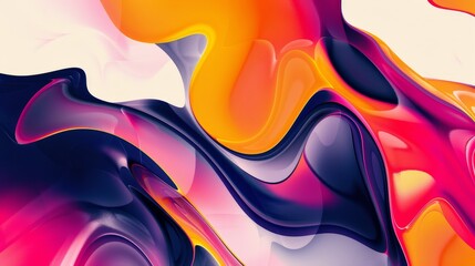 Wall Mural - vibrant abstract swirl of colors in a dynamic composition