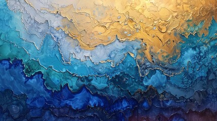Wall Mural - abstract art inspired by the textures and colors of a beach