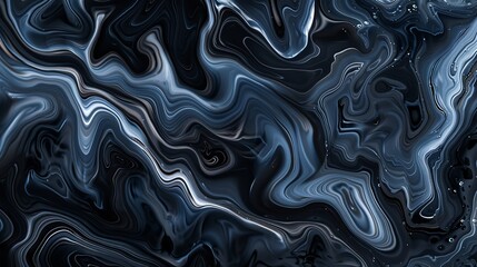 Wall Mural - abstract swirling patterns in dark blue and black tones create a mesmerizing visual effect