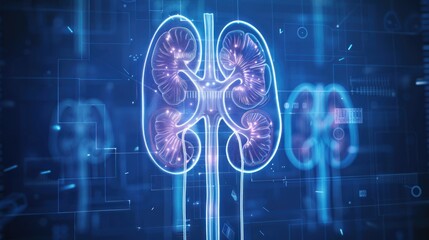 Wall Mural - diagram showing the structure and function of the kidneys.