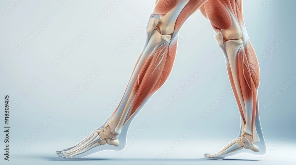 Lower Limb Lettering Medical illustration of the lower limb anatomy. Stock Illustration ...