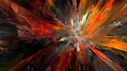 Wall Mural - abstract explosion of vibrant colors in dynamic patterns