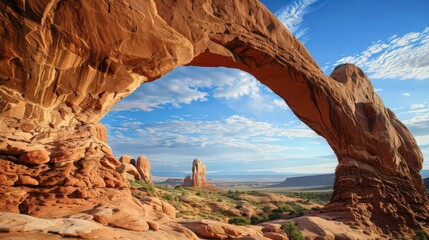 the captivating rock formations of arches national park's south window arch,