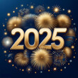 © Stylust - 2025 Happy New Year. Trendy new year 2025 design template.