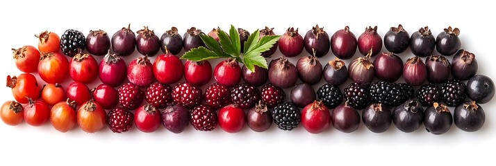 Wall Mural - Red and Black Berries Arrangement - Photo