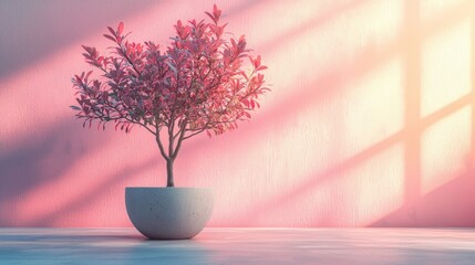 Pink Flowers Arrangement On Pink Wall Flowers Background