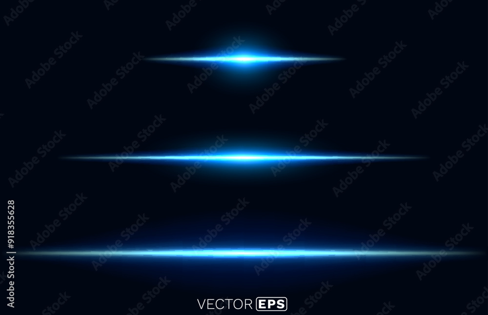 Led Beam Vector Laser light beam on black background. Vector illustration Stock Vector ...