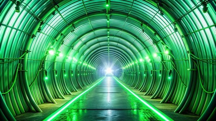 Wall Mural - a futuristic tunnel of sustainable power ai generated