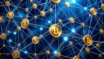 Wall Mural - a visual representation of the bitcoin network's decentralized architecture ai generated