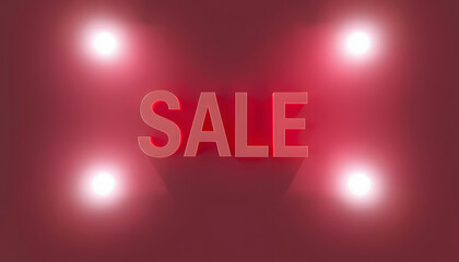 Wall Mural - sale sign isolated with white highlights, png