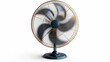 © Yekaterina - A vintage-style fan with a circular mesh guard and sleek metallic blades, perfect for a cool breeze.