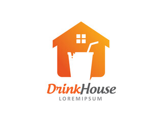 Wall Mural - House and Drink logo symbol or icon template