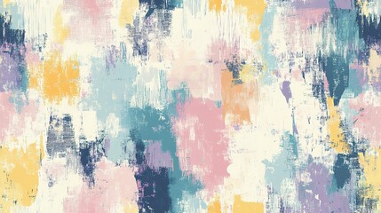 Sticker - Abstract Canvas Painting with Pastel Colors