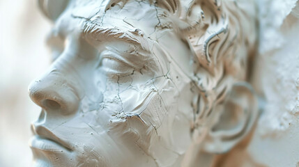 Detailed Marble Sculptures in Artistic Studio Setting