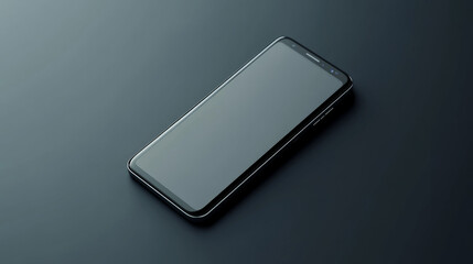 realistic mockup template of a modern smartphone with a notched display, slim bezels, and buttons. p