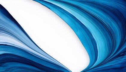 Wall Mural - Abstract watercolor paint background dark blue gradient color with fluid curve lines texture