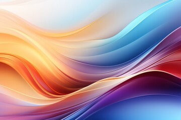 Abstract colorful curved lines background.