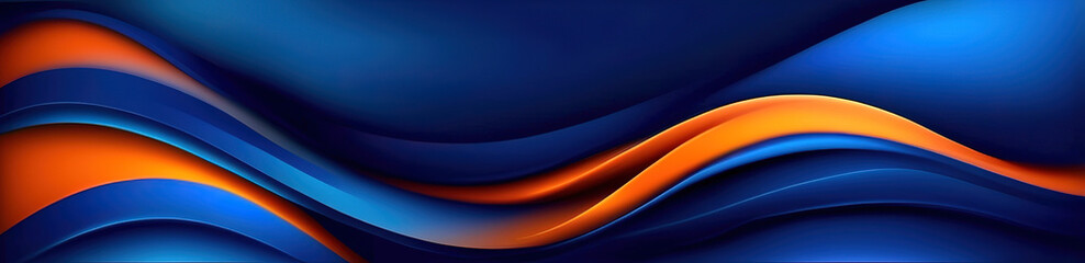 Wall Mural - Abstract background with waves blue orange