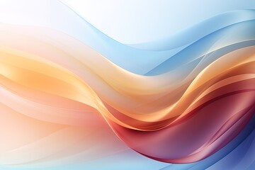 Wall Mural - Abstract colorful wave background with soft gradient.