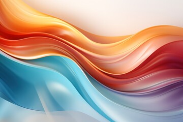 Wall Mural - Abstract colorful wave background with soft gradients.