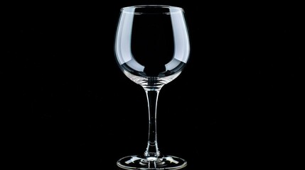 Sticker -   A black background with a reflected wine glass inside a wine glass on top of it