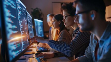team of developers working on a software project