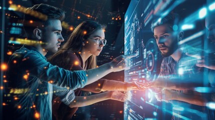 team of developers working on a software project