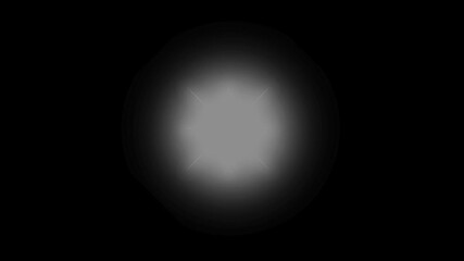 Wall Mural - white star twinkling animation isolated on black screen background. illuminated looping optical flar