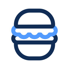 Canvas Print - hamburger line color icon