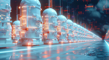 Aufkleber - Secure network architecture with layered security approach. Generative AI.