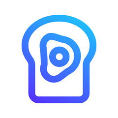 Sticker - bread gradient icon