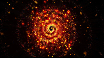 Wall Mural - Ca bright magical flash resembles multi-colored and fiery fireworks
olorful fireworks flash in the dark sky