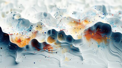 Poster - Generate a unique data map that uses unconventional shapes and symbols to represent geographical data, offering an innovative twist on traditional mapping. Generative AI.