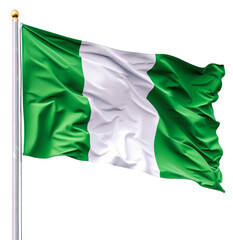 Wall Mural - Nigeria flag waving glorious on a flagpole