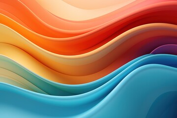 Abstract colorful wavy background with smooth curves and gradients.