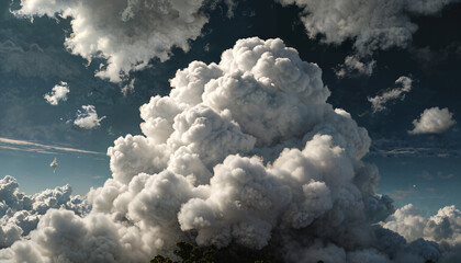 Wall Mural - Nuages majestueux dans un ciel orageux