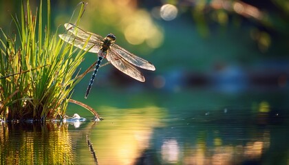 dragonfly on the water