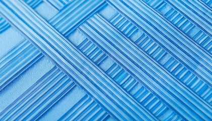 Wall Mural - Pattern of crisscrossing lines in blue color, diagonally across white background. Acrylic paint