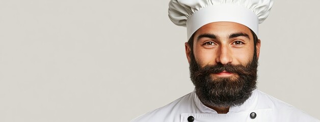 Web banner featuring a young chef chef wearing a white hat