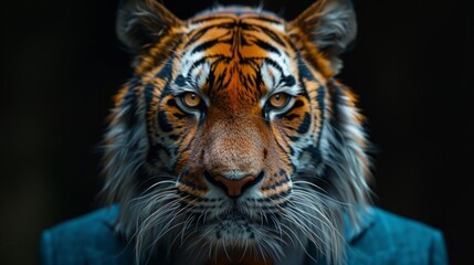 Wall Mural - Tiger in a suit - generative ai