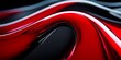 © Orod - Sleek and dynamic curved red and black glossy metal with a textured finish, ideal for futuristic and industrial design projects