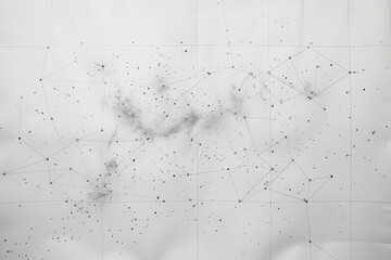 Leinwandbilder - Technology background with wire and connection in white background, map of the constellations in the sky, Several constellations plotted out on a plain, white background