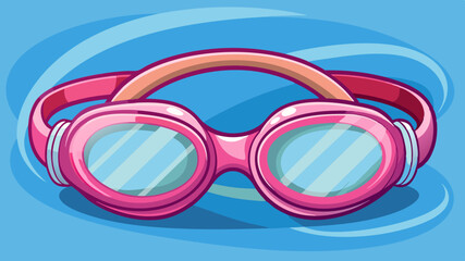 Wall Mural - Pink glasses for swimming isolated on transparent background. Swimming goggles isolated. Pink swim goggle