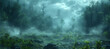 © Pure Stock - Dense forest shrouded in mist Strange symbols from the Book of Thoth appear carved into the trees hinting at the hidden knowledge that lies within the forest