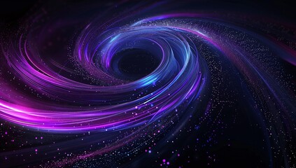 Wall Mural - Abstract swirling light trails on a dark background.