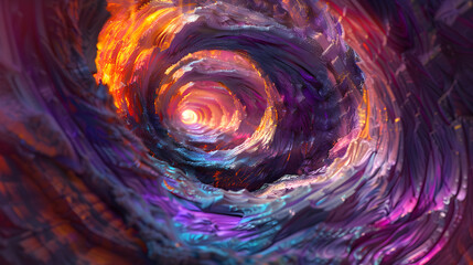 Wall Mural - A colorful swirl of clouds in space