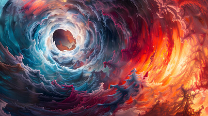 Wall Mural - A colorful swirl of clouds in space