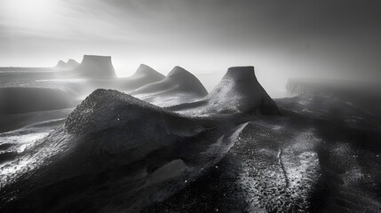 Wall Mural - A large rock sits in the middle of a field